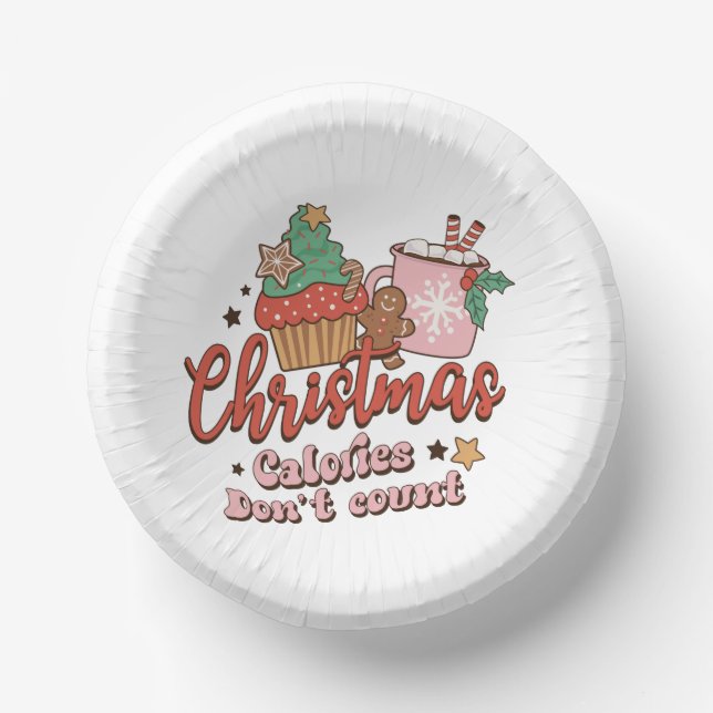 Christmas Calories Don't Count Paper Plate (Front)