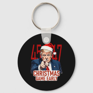 Christmas Came Early Funny Donald Trump Santa Clau Keychain