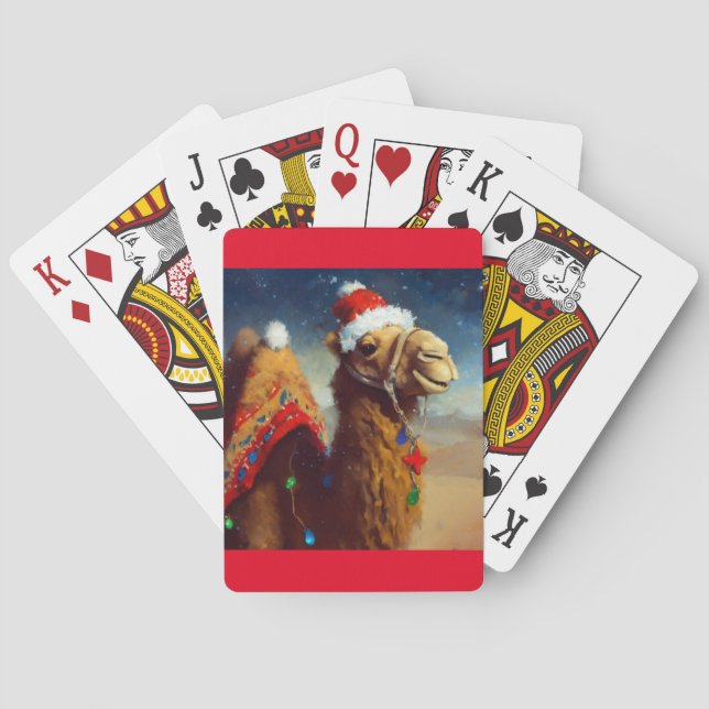 Christmas Camel (3) Playing Cards (Back)
