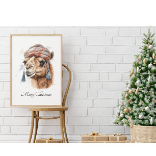 Christmas Camel Poster