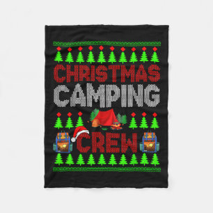 Christmas Camng Crew Xmas Sweater Santa Camper Cam Fleece Blanket