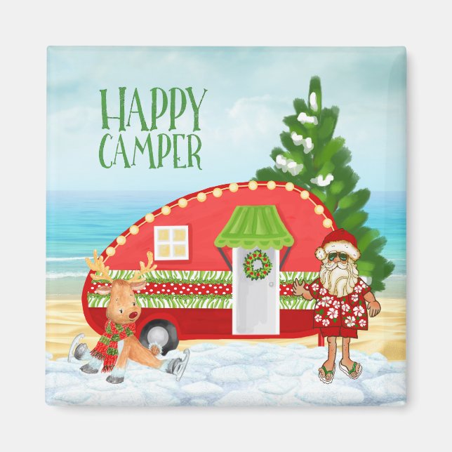 Christmas Camper Magnet (Front)