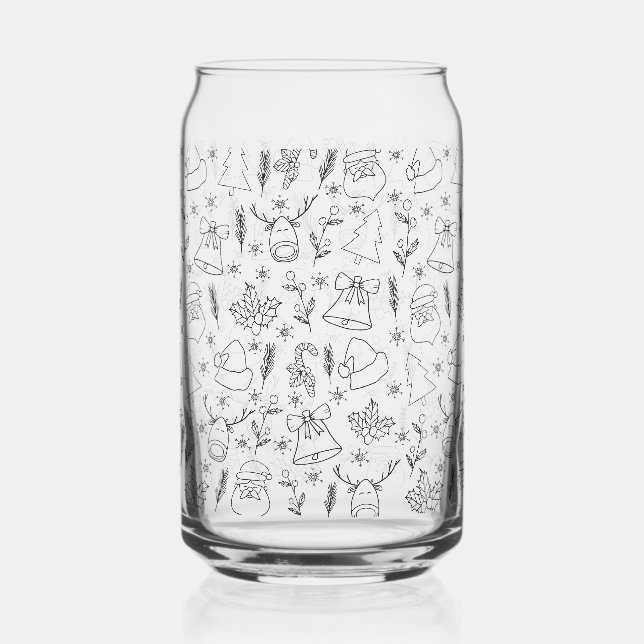 Christmas  can glass (Left)