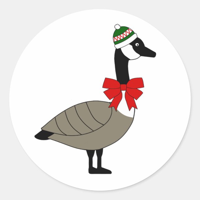 Christmas Canadian Goose Stickers (Devant)