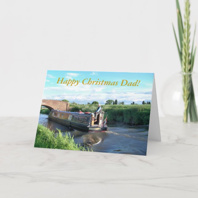 CHRISTMAS CANAL BOATS HOLIDAY CARD (Front)