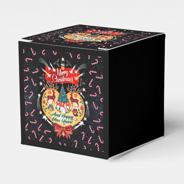 Christmas Candies Favor Box (Front Side)