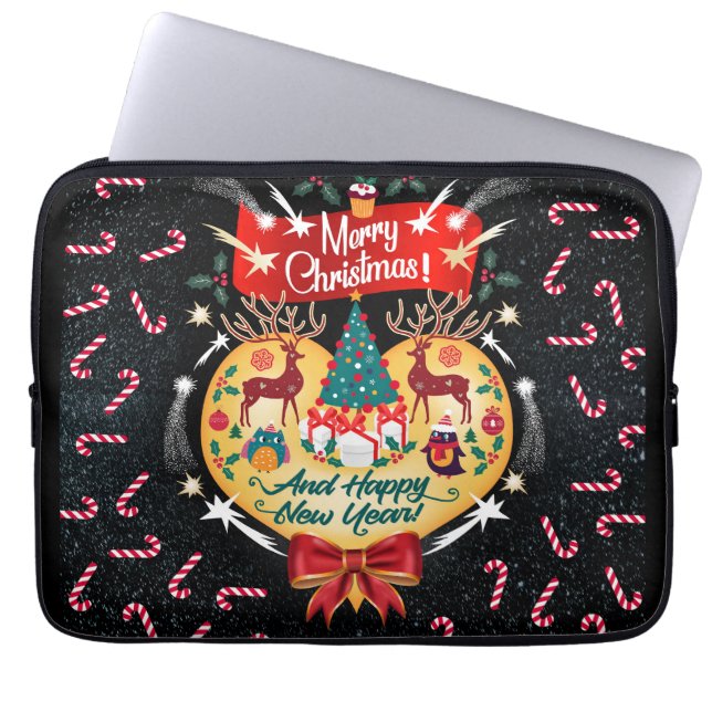 Christmas Candies Laptop Sleeve (Front)
