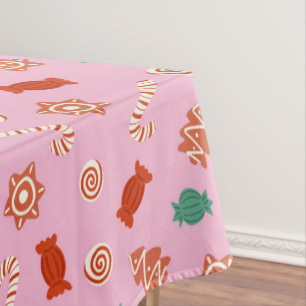Christmas candies - pink tablecloth