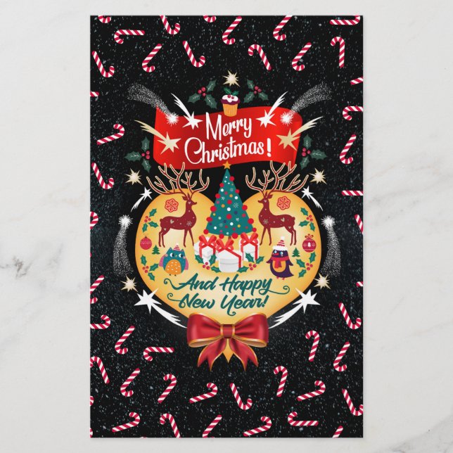 Christmas Candies Stationery (Front)