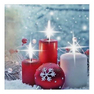 Christmas Candle Acrylic Wall Art