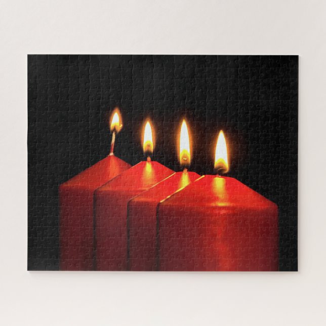 Christmas Candle Advent Wreath Jigsaw Puzzle (Horizontal)