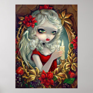 Christmas Candle angel fairy Art Print
