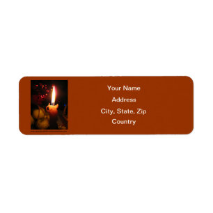 Christmas Candle Customizable Address Label