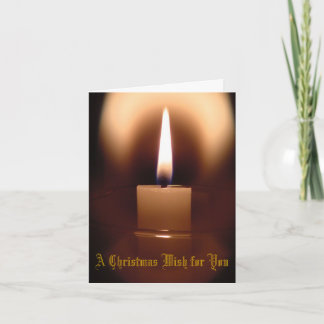 Christmas Candle Glow Holiday Card