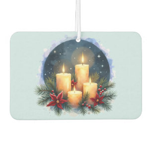 Christmas Candle Glow with Poinsettias Air Freshener
