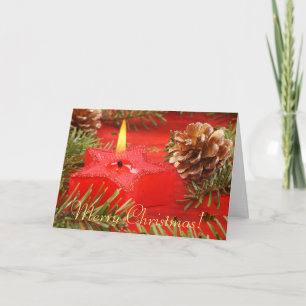 Christmas Candle Greeting Card