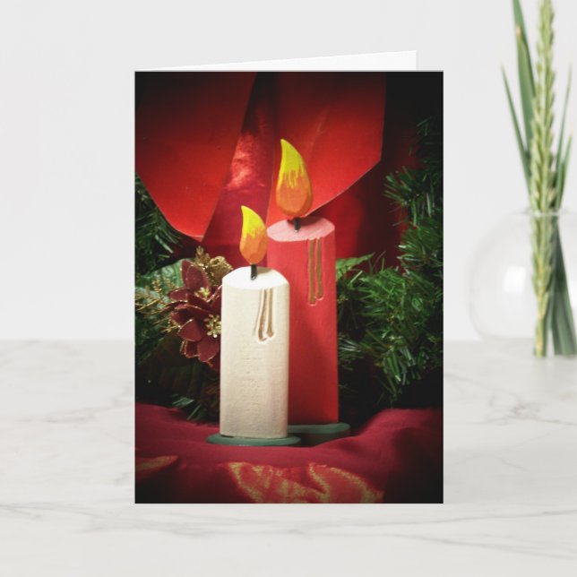 Christmas candle holiday card (Front)