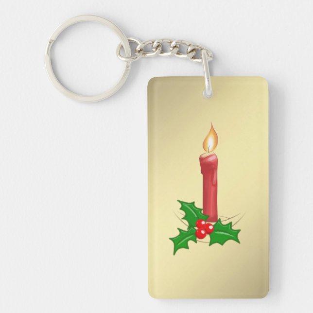 Christmas Candle Keychain (Front)
