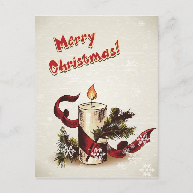 Christmas Candle Postcard (Front)