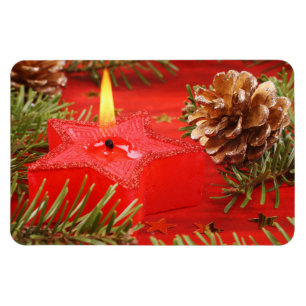 Christmas Candle Premium Magnet