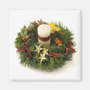 Christmas Candle Ring Magnet