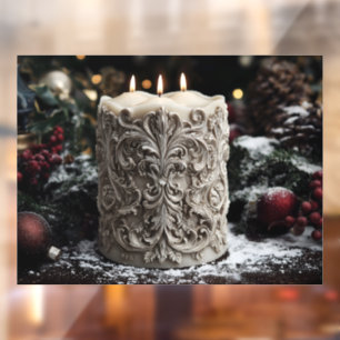 Christmas Candle Window Cling