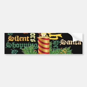 Christmas Candle Word Art Collection Bumper Sticker