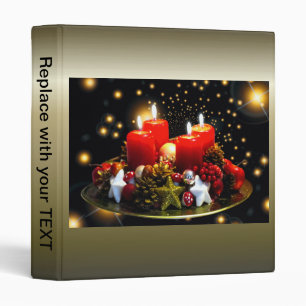 Christmas Candle Wreath Decoration Binder