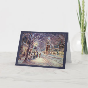 Christmas Candlelight Walk Holiday Card