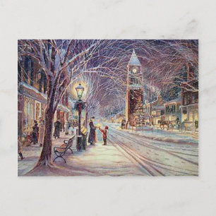 Christmas Candlelight Walk Holiday Postcard