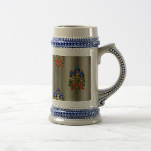 Christmas Candles and Wreath Beer Stein