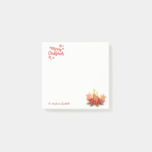 Christmas Candles, Balls, Snowflakes-Personalized Post-it Notes