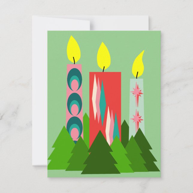 Christmas Candles  Card (Front)
