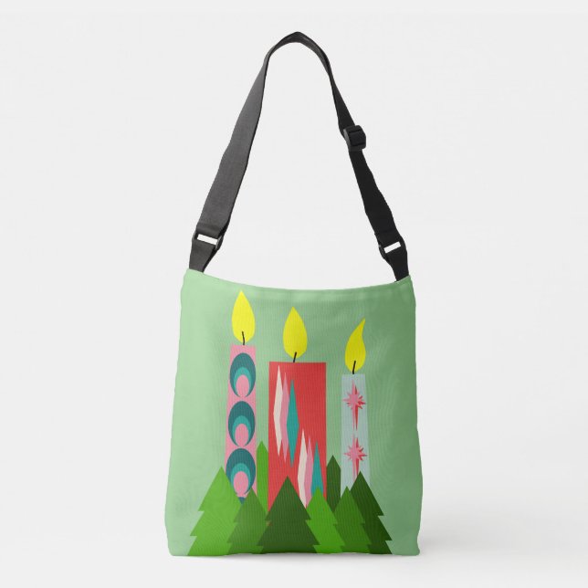 Christmas Candles  Crossbody Bag (Front)