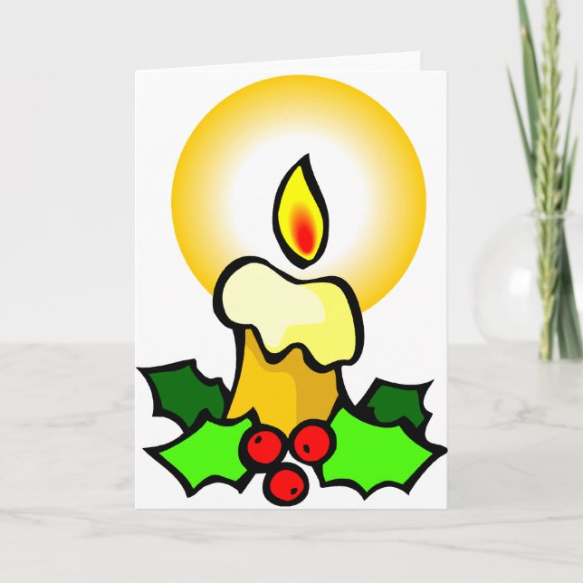 Christmas Candles Holiday Card (Front)