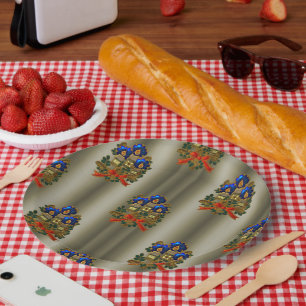 Christmas Candles Paper Plate