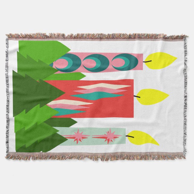 Christmas Candles  Throw Blanket (Front)