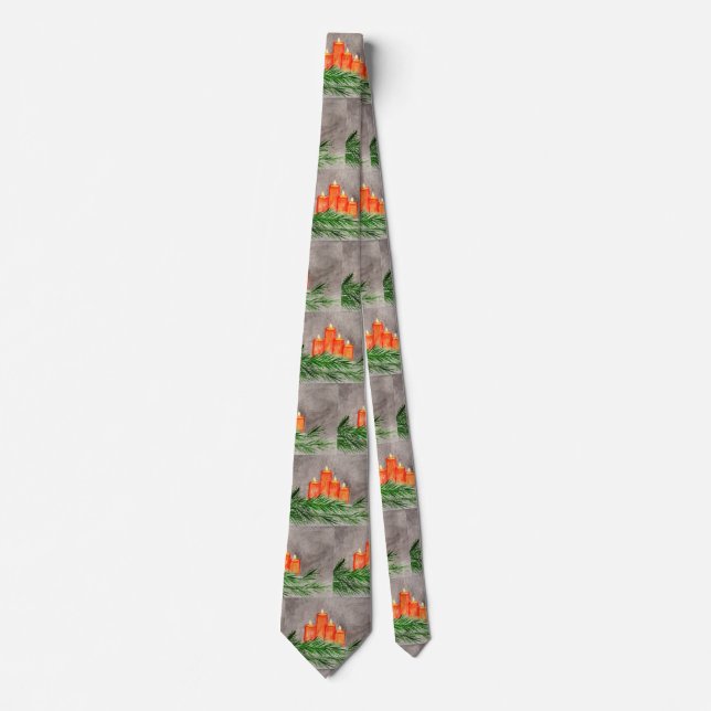Christmas Candles Tie (Front)