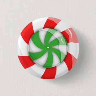 Christmas Candy 1 Inch Round Button
