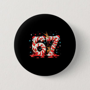 Christmas Candy Cane 67 Meme Six Seven Funny Boys 2 Inch Round Button