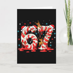 Christmas Candy Cane 67 Meme Six Seven Funny Boys  Card