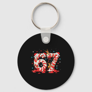 Christmas Candy Cane 67 Meme Six Seven Funny Boys Keychain