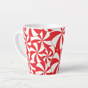 Christmas Candy Cane Coffee Mug Red and White Cup