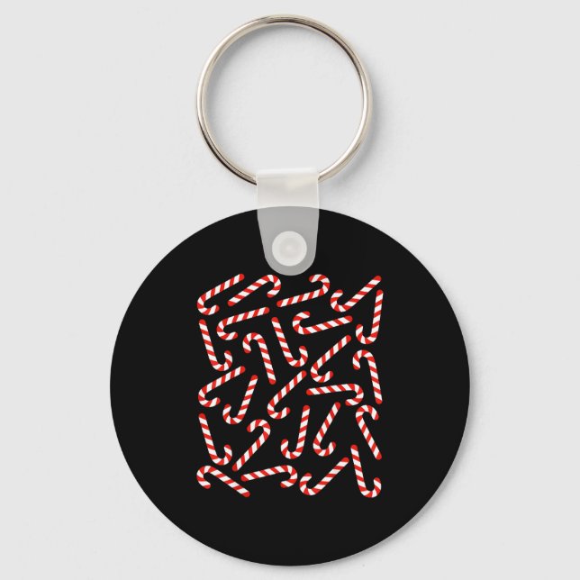 Christmas Candy Cane Costume Men Women Kids Xmas C Keychain (Front)
