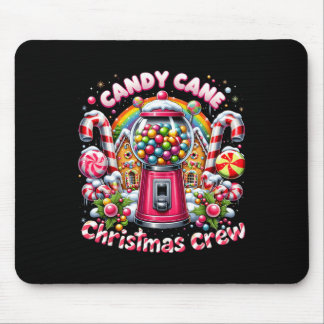 Christmas Candy Cane Crew House Candy Security Can Mouse Pad