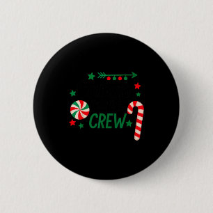 Christmas Candy Cane Crew Shirt Women Girls Boys K 2 Inch Round Button
