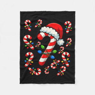 Christmas Candy Cane Crew Xmas Holiday Family Matc Fleece Blanket