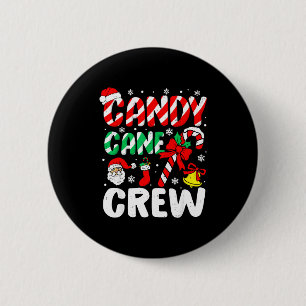 Christmas Candy Cane Crew Xmas Holiday Toddler Kid 2 Inch Round Button