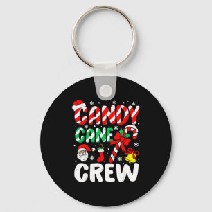 Christmas Candy Cane Crew Xmas Holiday Toddler Kid Keychain