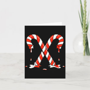 Christmas Candy Cane Drip Boys Girls Kids  Card